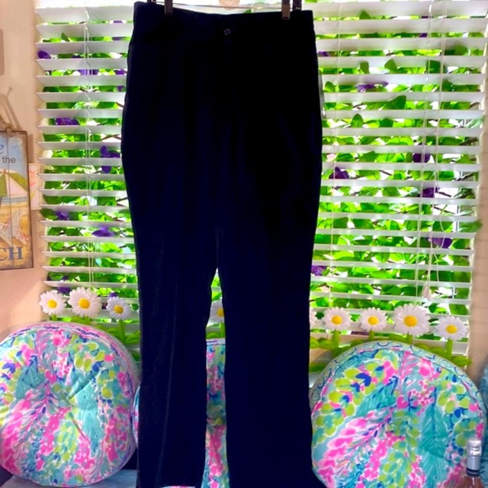 NEW! Positano long black velvet pants